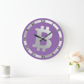 Bitcoin-Logo-Grafik-Geschäft, Bürowand Große Wanduhr (Zuhause)
