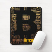 Bitcoin-Logo-Grafik Mousepad (Mit Mouse)