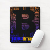 Bitcoin-Logo-Grafik Mousepad (Mit Mouse)