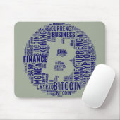 Bitcoin-Logo-Grafik Mousepad (Mit Mouse)