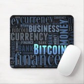 Bitcoin-Logo-Grafik Mousepad (Mit Mouse)