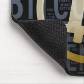 Bitcoin-Logo-Grafik Mousepad (Ecke)