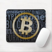 Bitcoin-Logo-Grafik Mousepad (Mit Mouse)