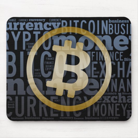 Bitcoin-Logo-Grafik Mousepad (Vorne)