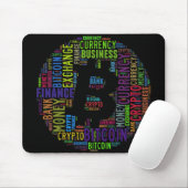 Bitcoin-Logo-Grafik Mousepad (Mit Mouse)