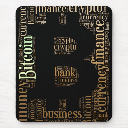 Bitcoin-Logo-Grafik Mousepad (Vorne)