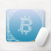 Bitcoin-Logo-Grafik Mousepad (Mit Mouse)