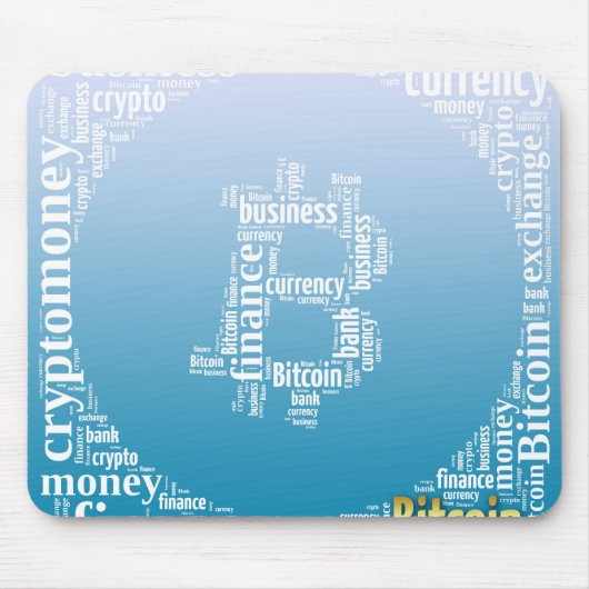 Bitcoin-Logo-Grafik Mousepad (Vorne)