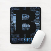Bitcoin-Logo-Grafik Mousepad (Mit Mouse)
