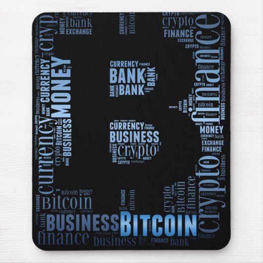 Bitcoin-Logo-Grafik Mousepad (Vorne)