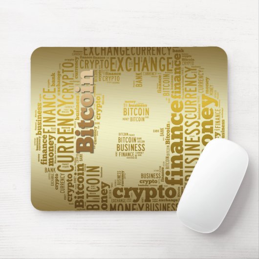 Bitcoin-Logo-Grafik Mousepad (Mit Mouse)