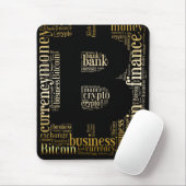 Bitcoin-Logo-Grafik Mousepad (Mit Mouse)