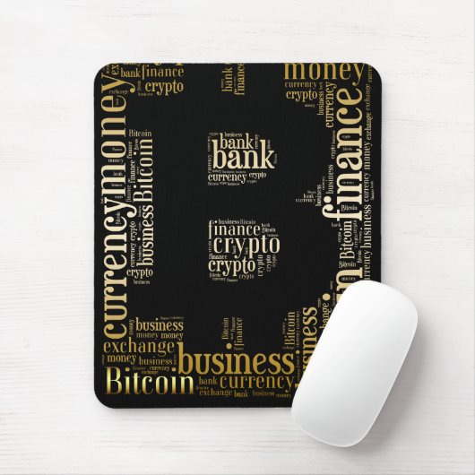 Bitcoin-Logo-Grafik Mousepad (Mit Mouse)