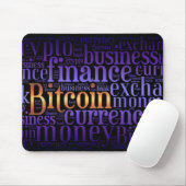 Bitcoin-Logo-Grafik Mousepad (Mit Mouse)