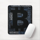 Bitcoin-Logo-Grafik Mousepad (Mit Mouse)