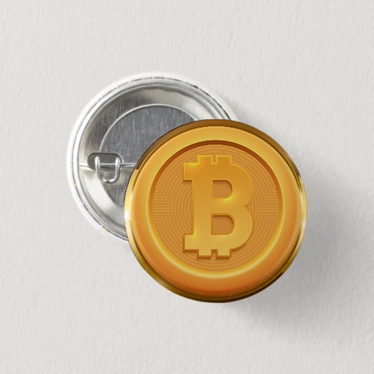 Bitcoin Logo HODL BTC Krypto Kryptowährung Keycha Button (Vorne & Hinten)