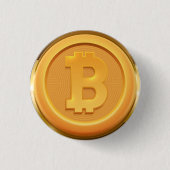 Bitcoin Logo HODL BTC Krypto Kryptowährung Keycha Button (Vorderseite)