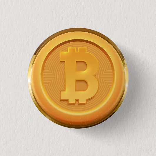Bitcoin Logo HODL BTC Krypto Kryptowährung Keycha Button (Vorderseite)