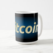 Bitcoin-Logo Kaffeetasse (VorderseiteRechts)