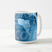 Bitcoin-Logo Kaffeetasse (VorderseiteRechts)