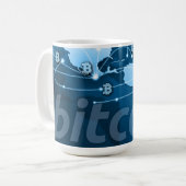 Bitcoin-Logo Kaffeetasse (Vorderseite Links)