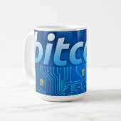 Bitcoin-Logo Kaffeetasse (Vorderseite Links)