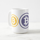 Bitcoin-Logo Kaffeetasse (Vorderseite Links)