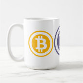 Bitcoin-Logo Kaffeetasse (Links)