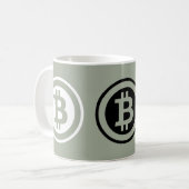 Bitcoin-Logo Kaffeetasse (Vorderseite Links)