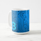 Bitcoin-Logo Kaffeetasse (Vorderseite Links)