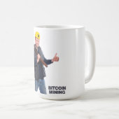 Bitcoin-Logo Kaffeetasse (VorderseiteRechts)