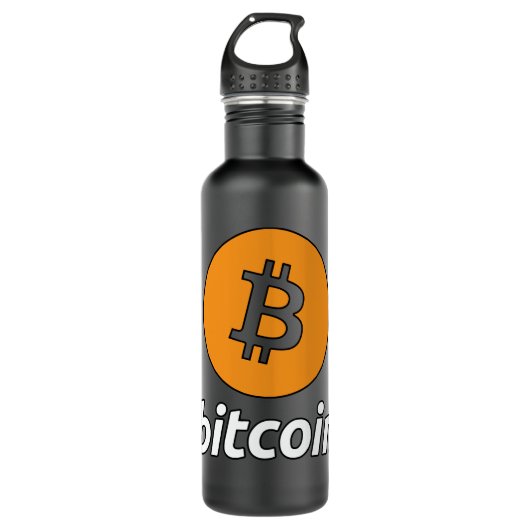 Bitcoin-Logo Kryptowährung BTC Hoodie Edelstahlflasche (Vorderseite)