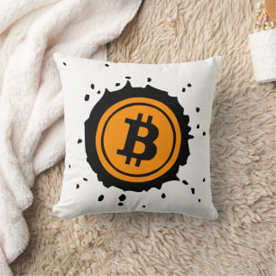 Bitcoin-Logo Kryptowährung Kissen