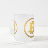 Bitcoin-Logo Mattglastasse (Vorderseite Links)