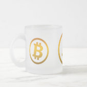 Bitcoin-Logo Mattglastasse (Links)