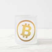 Bitcoin-Logo Mattglastasse (Mittel)