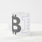 Bitcoin-Logo Mattglastasse (Vorderseite Links)