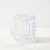 Bitcoin-Logo Mattglastasse (Vorderseite Links)