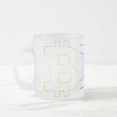 Bitcoin-Logo Mattglastasse (Links)