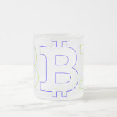 Bitcoin-Logo Mattglastasse (Mittel)
