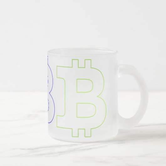 Bitcoin-Logo Mattglastasse (Rechts)