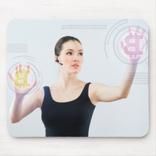 Bitcoin-Logo Mousepad (Vorne)
