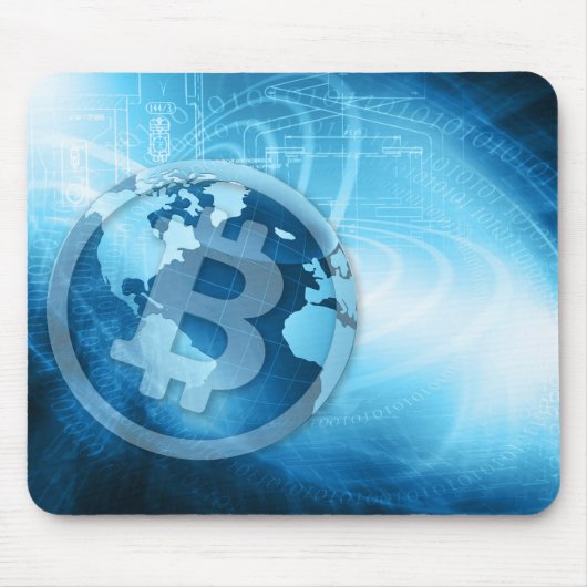 Bitcoin-Logo Mousepad (Vorne)