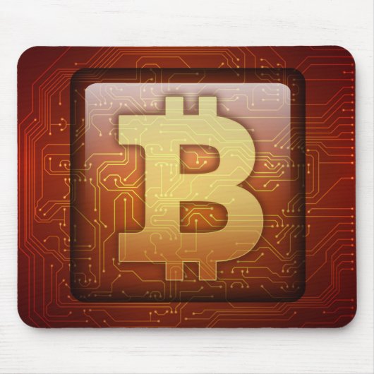 Bitcoin-Logo Mousepad (Vorne)