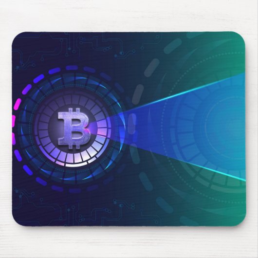 Bitcoin-Logo Mousepad (Vorne)