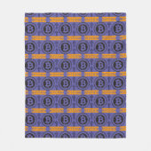 Bitcoin Logo-Muster Fleecedecke (Vorderseite)
