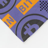 Bitcoin Logo-Muster Fleecedecke (Ecke)