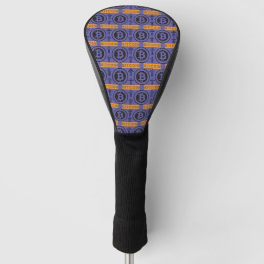 Bitcoin Logo-Muster Golf Headcover (Vorderseite)