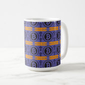 Bitcoin Logo-Muster Kaffeetasse (VorderseiteRechts)