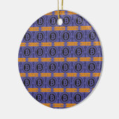 Bitcoin Logo-Muster Keramik Ornament (Links)